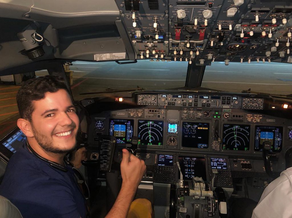 Anderson Dias from @196sonhos in the cockpit on his way to Uruguay