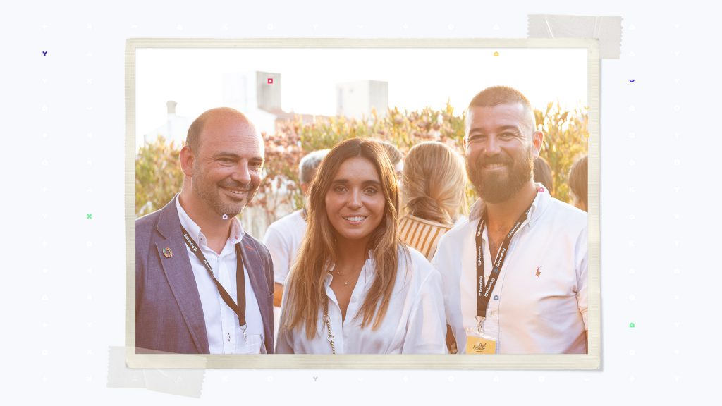 Franc Carreras, Inés Arroyo, and Carlos Vidal at the #realfollowers event in Barcelona